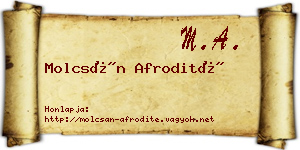 Molcsán Afrodité névjegykártya